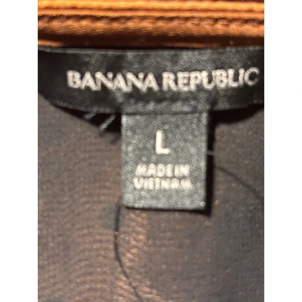 Banana Republic Polka Dot Smocked Waist Peplum Blouse Bronze Brown Large NWT